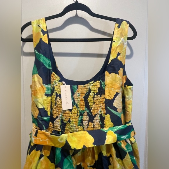 Hutch Alice Belted Tiered Maxi Dress Floral Shantung Size XXL - Picture 10 of 14